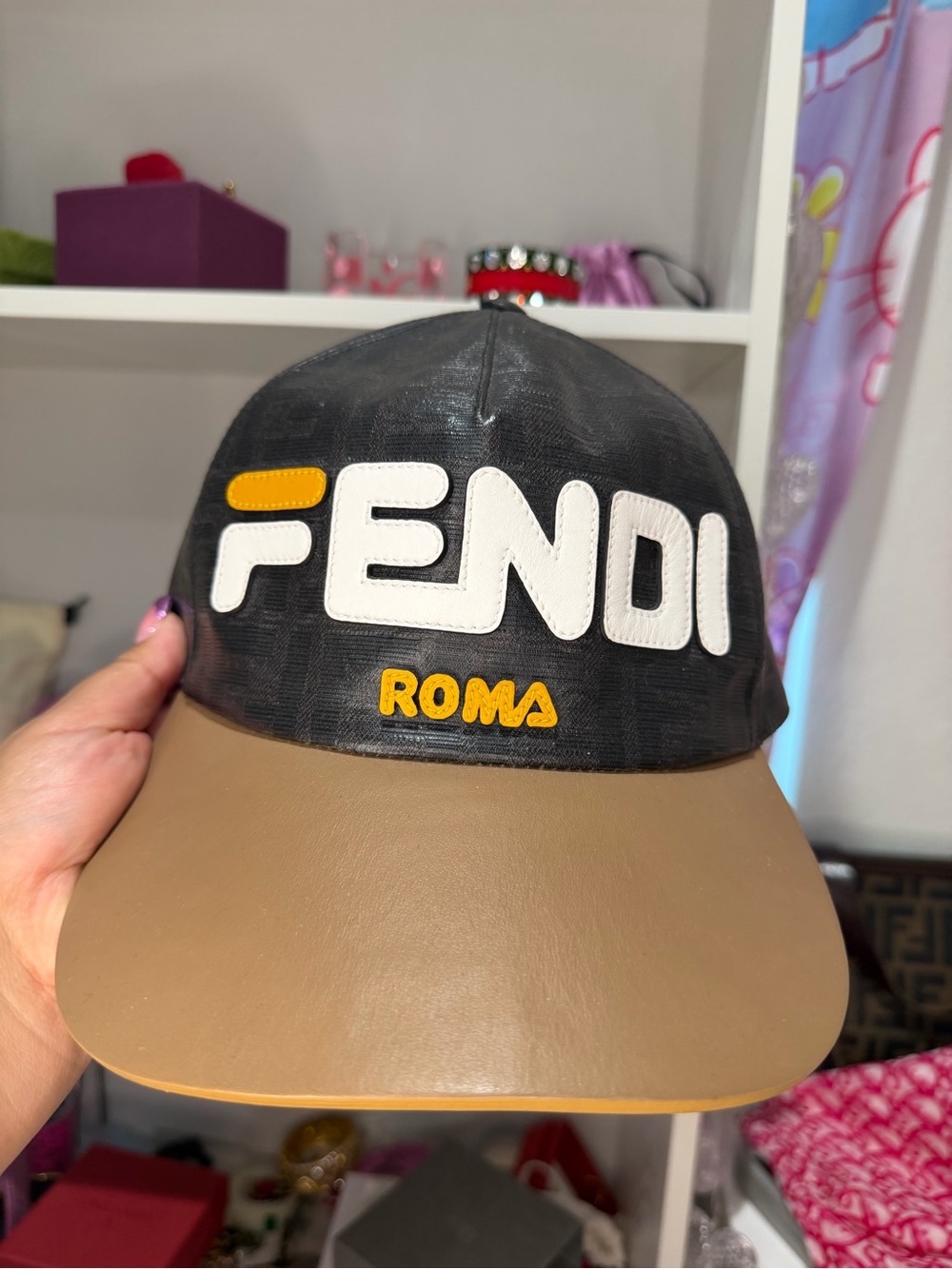 #227 Fendi Zucca Print Hat